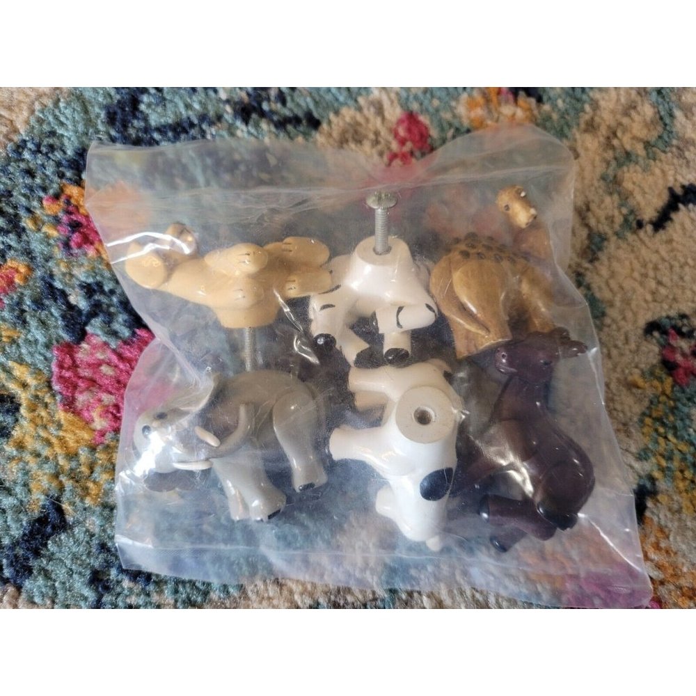 KNOB HILL animal Drawer Cabinet Pull 1999 Dinosaur Cow Elephant zebra dog donkey